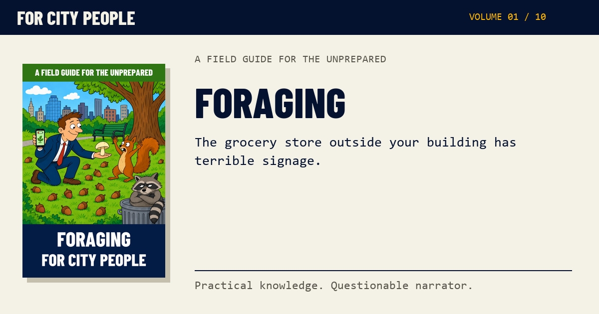 Social preview for Foraging for City People, with its complete illustrated cover