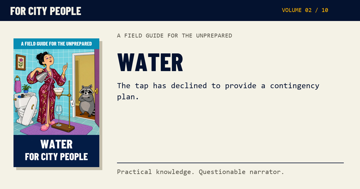 Social preview for Water for City People, with its complete illustrated cover