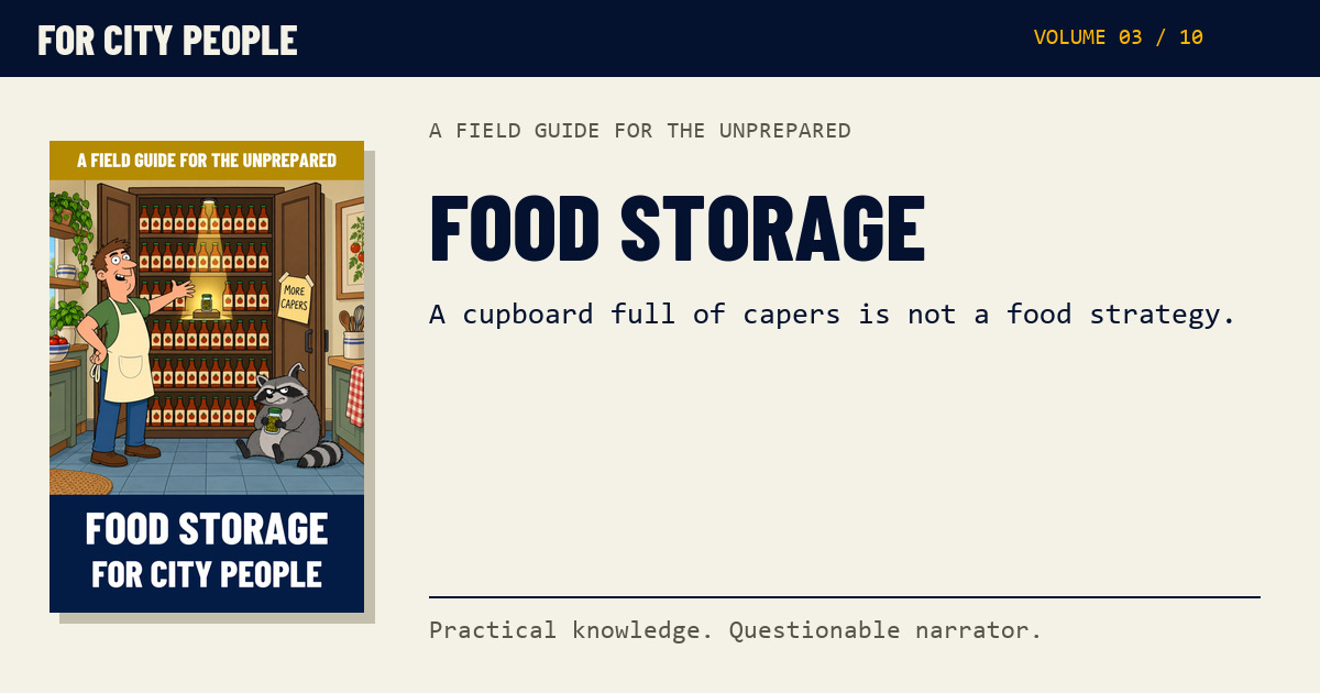 Social preview for Food Storage for City People, with its complete illustrated cover