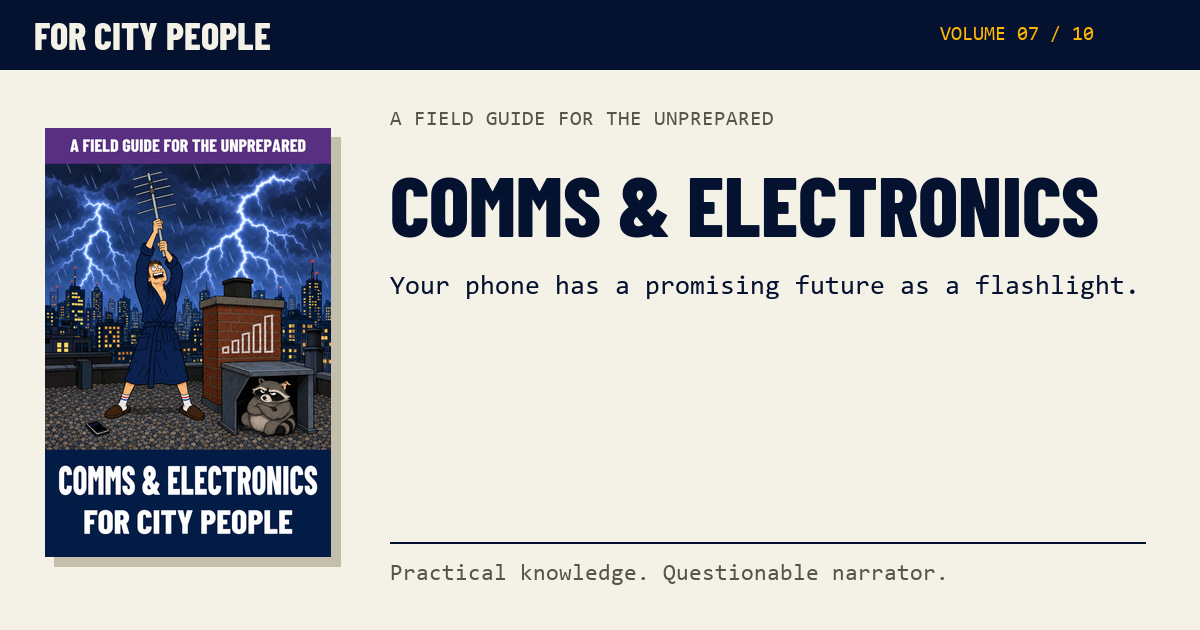 Social preview for Comms & Electronics for City People, with its complete illustrated cover