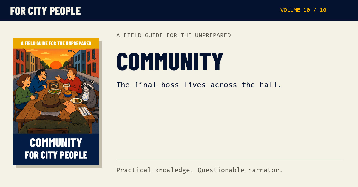 Social preview for Community for City People, with its complete illustrated cover